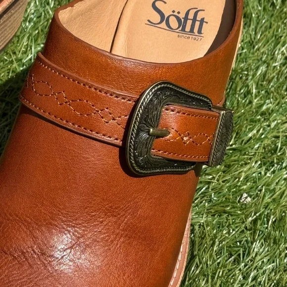 Söfft Adara Italian Leather Mules • Bourbon • US 9 • 2″ Heel • Arch Support - Picture 9 of 16